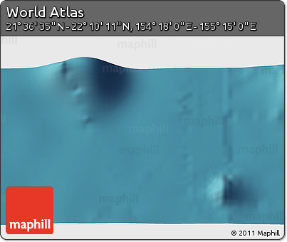 Satellite 3D Map of the Area around 21° 53' 23" N, 154° 46' 30" E