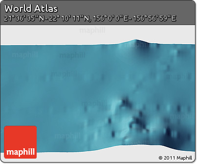 Satellite 3D Map of the Area around 21° 53' 23" N, 156° 28' 29" E