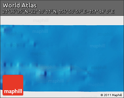 Physical 3D Map of the Area around 21° 53' 23" N, 157° 19' 29" E