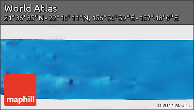 Physical Panoramic Map of the Area around 21° 53' 23" N, 157° 19' 29" E