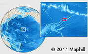 Shaded Relief Location Map of the area around 21° 53' 23" N, 168° 13' 29" W