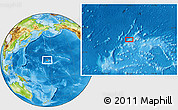 Physical Location Map of the area around 21° 53' 23" N, 174° 19' 29" E