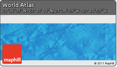 Shaded Relief Panoramic Map of the Area around 21° 53' 23" N, 21° 10' 29" W