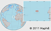 Gray Location Map of the area around 21° 53' 23" N, 22° 1' 29" W