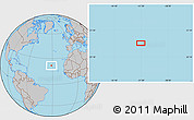 Gray Location Map of the area around 21° 53' 23" N, 31° 22' 30" W