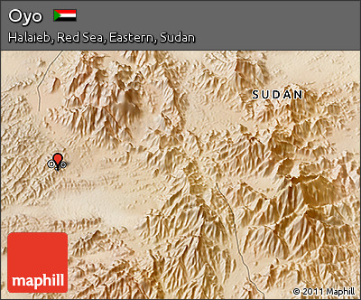 Satellite 3D Map of Oyo
