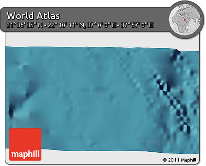 Satellite 3D Map of the Area around 21° 53' 23" N, 37° 28' 30" E