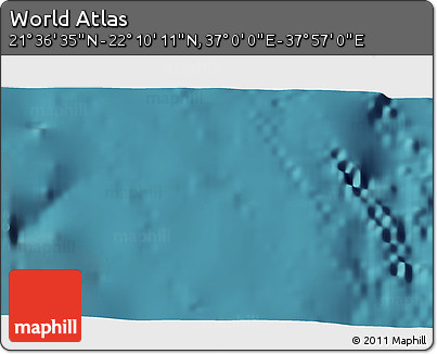 Satellite 3D Map of the Area around 21° 53' 23" N, 37° 28' 30" E