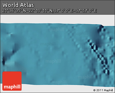 Satellite 3D Map of the Area around 21° 53' 23" N, 37° 28' 30" E