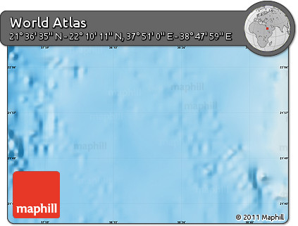 Physical Map of the Area around 21° 53' 23" N, 38° 19' 30" E