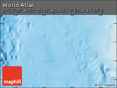 Physical Map of the Area around 21° 53' 23" N, 38° 19' 30" E