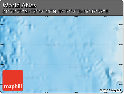 Physical Map of the Area around 21° 53' 23" N, 38° 19' 30" E