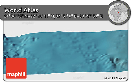 Satellite Panoramic Map of the Area around 21° 53' 23" N, 38° 19' 30" E