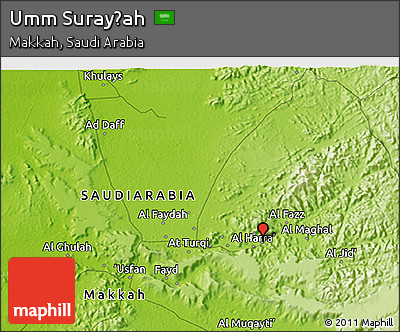 Physical 3D Map of Umm Surayḩah