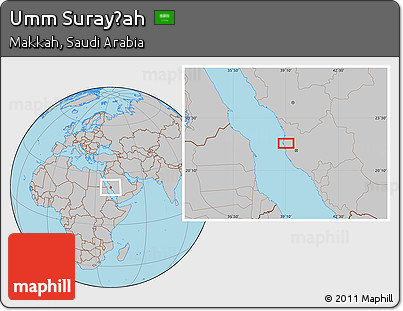 Gray Location Map of Umm Surayḩah