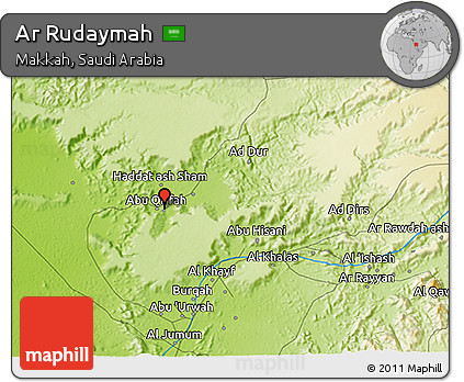 Physical 3D Map of Ar Rudaymah