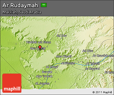 Physical 3D Map of Ar Rudaymah