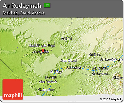 Physical 3D Map of Ar Rudaymah