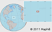 Gray Location Map of the area around 21° 53' 23" N, 49° 13' 30" W