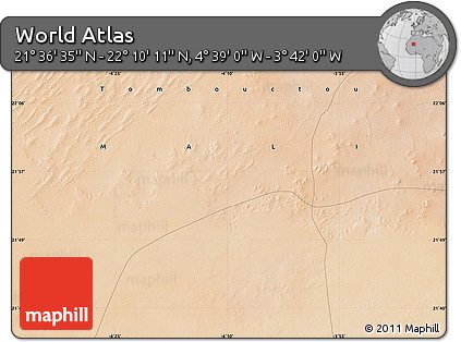 Satellite Map of the Area around 21° 53' 23" N, 4° 10' 30" W