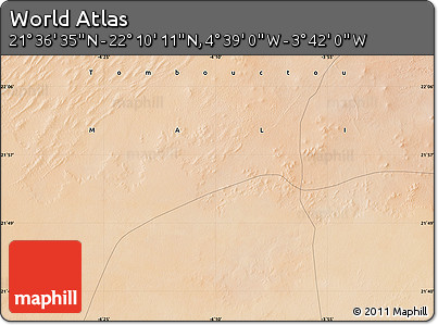 Satellite Map of the Area around 21° 53' 23" N, 4° 10' 30" W