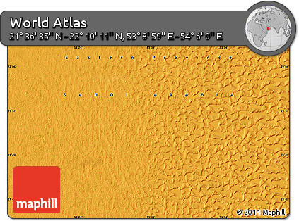 Political Map of the Area around 21° 53' 23" N, 53° 37' 30" E