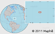 Gray Location Map of the area around 21° 53' 23" N, 58° 34' 30" W