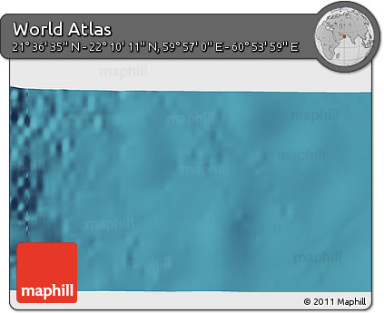 Satellite 3D Map of the Area around 21° 53' 23" N, 60° 25' 29" E
