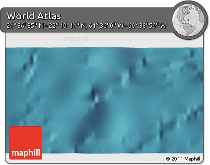 Satellite 3D Map of the Area around 21° 53' 23" N, 61° 7' 30" W