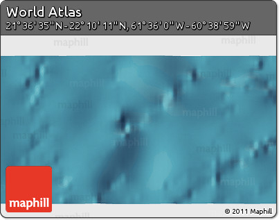 Satellite 3D Map of the Area around 21° 53' 23" N, 61° 7' 30" W