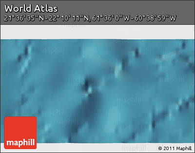 Satellite 3D Map of the Area around 21° 53' 23" N, 61° 7' 30" W