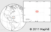 Blank Location Map of the area around 21° 53' 23" N, 61° 58' 30" W