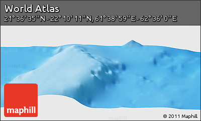 Physical Panoramic Map of the Area around 21° 53' 23" N, 62° 7' 30" E