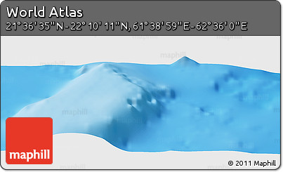 Physical Panoramic Map of the Area around 21° 53' 23" N, 62° 7' 30" E