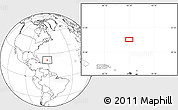 Blank Location Map of the area around 21° 53' 23" N, 62° 49' 30" W