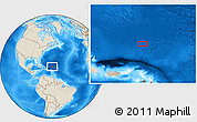 Shaded Relief Location Map of the area around 21° 53' 23" N, 62° 49' 30" W
