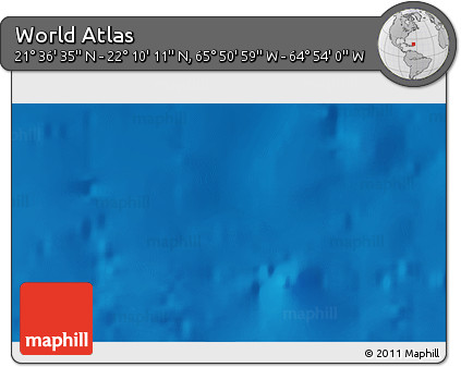 Physical 3D Map of the Area around 21° 53' 23" N, 65° 22' 30" W