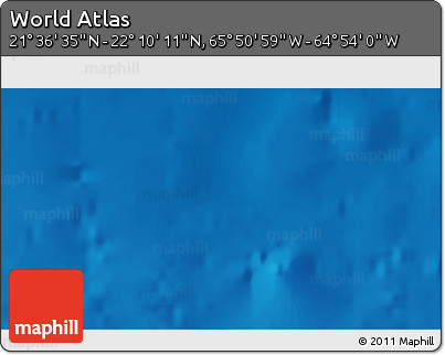 Physical 3D Map of the Area around 21° 53' 23" N, 65° 22' 30" W