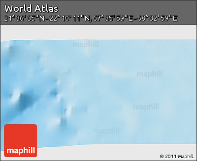 Physical 3D Map of the Area around 21° 53' 23" N, 68° 4' 29" E