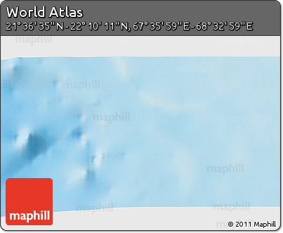 Physical 3D Map of the Area around 21° 53' 23" N, 68° 4' 29" E