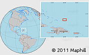 Gray Location Map of the area around 21° 53' 23" N, 69° 37' 30" W
