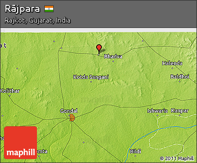 Physical 3D Map of Rājpara