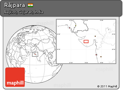 Blank Location Map of Rājpara