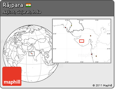 Blank Location Map of Rājpara