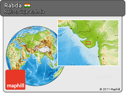 Physical Location Map of Rabda