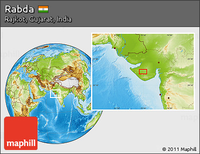 Physical Location Map of Rabda