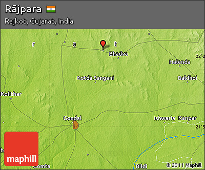 Physical Map of Rājpara