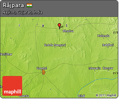 Physical Map of Rājpara