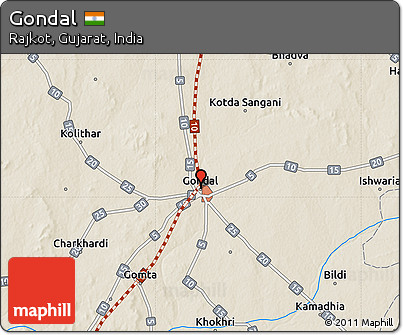 Shaded Relief Map of Gondal