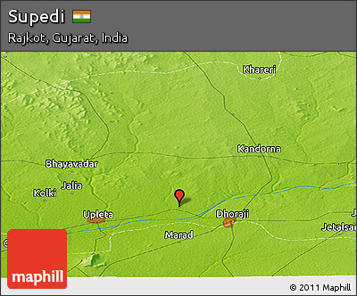Physical Panoramic Map of Supedi